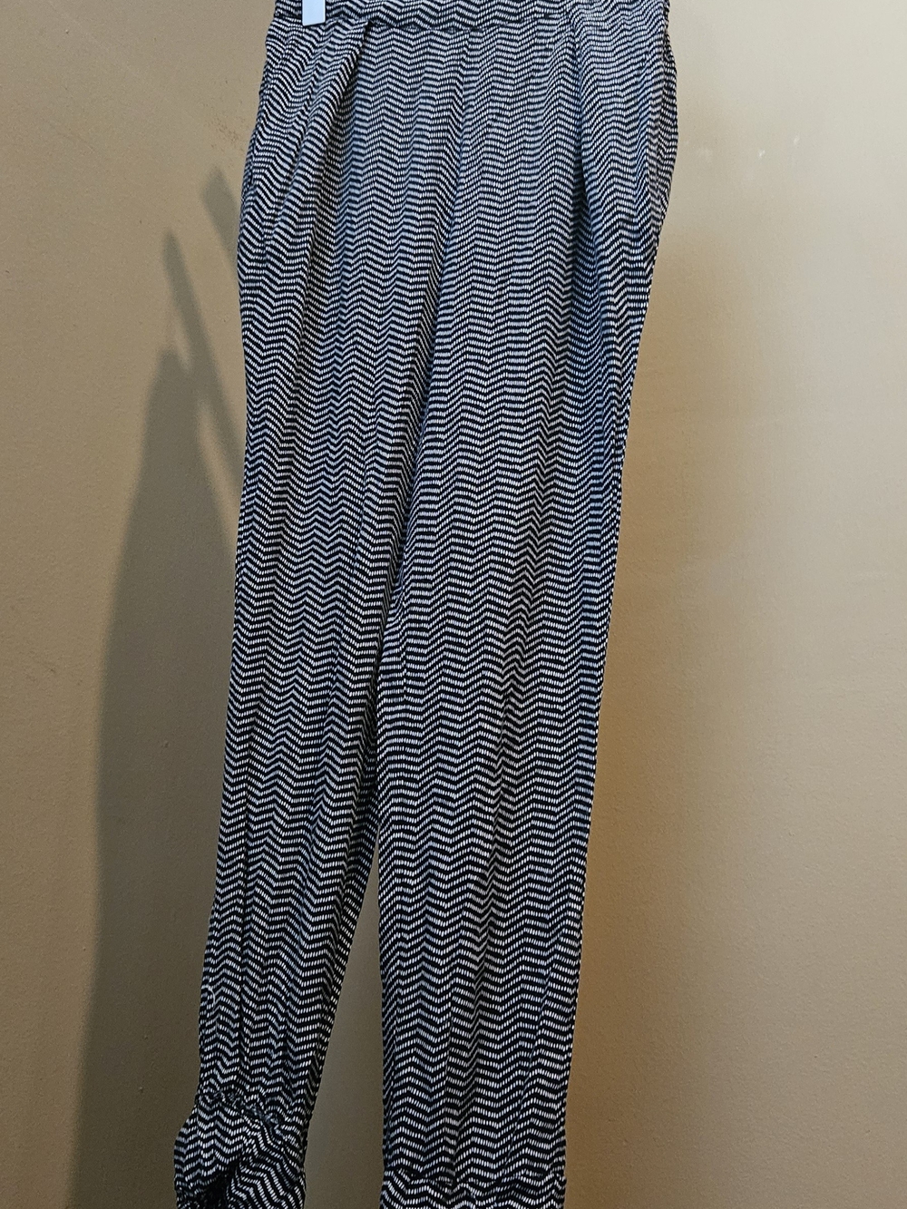 Arden B Black & White Chevron Track Pants